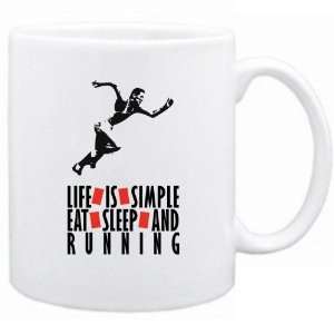 New  Life Is Simple. Ea , Sleep & Running Mug Sports  
