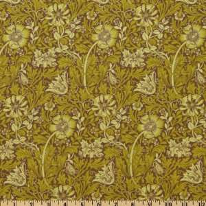  44 Wide Victoria & Albert Tulips Brown/Green Fabric By 