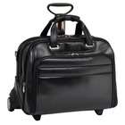   Midway Leather 2 in 1 Removable Wheeled Laptop Case   Color Black