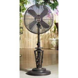    Vines Metal Deco Adjustable Outdoor Standing Floor Fan 