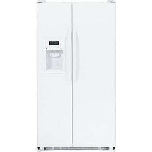 25.3 cu. ft. Side by Side Refrigerator   White  GE Appliances 