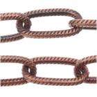   Copper Plated Large Link & Connector Chain 8mm Wide   Bulk By The Foot