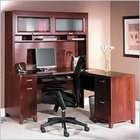 Bush Furniture Tuxedo L Desk Home Office Set with Hutch in Hansen 
