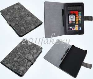 Cool Design Folio Leather Case+Stylus For  Kindle Fire 7 Tablet 