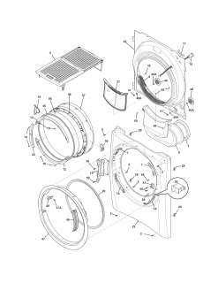 ELECTROLUX Electric dryer Cabinet/drum Parts  Model EWMED7CJIW0 