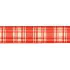 may arts solid ivory plaid wired 1 5 x25yards red