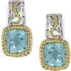 Amour 5 ct. Sky Blue Topaz and Diamond Accent Earrings in Silver and 