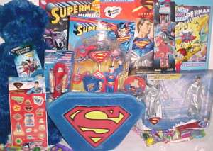 NEW SUPERMAN TOY GIFT BASKET EASTER toys plush set  