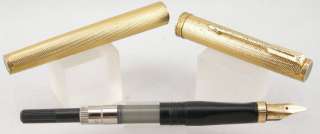 Parker Premier Gold Barley Fountain Pen   18kt Gold Medium Nib   c 