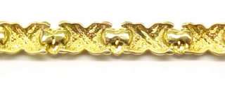 Gold Plated Sterling Silver Heart Link Bracelet ~ 7  