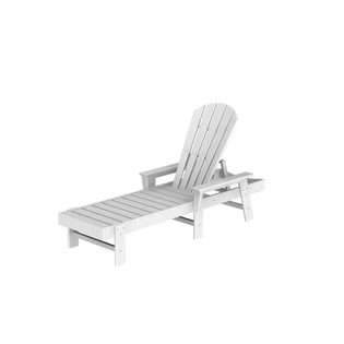   Earth Friendly Venice Beach Outdoor Patio Chaise Lounge Chair   White