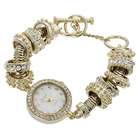 Geneva Platinum 9123 Womens Rhinestone accented Toggle Watch