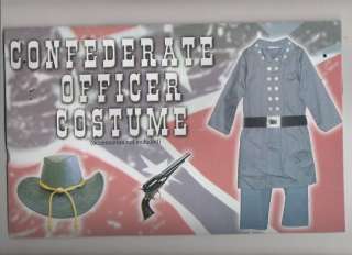CONFEDERATE OFFICER HALLOWEEN COSTUME KIDS YOUTH LARGE  