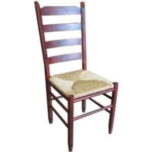 Tall Ladderback Side Chair with Seagrass Seat 