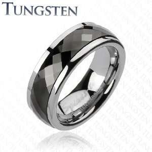   IP Multi Faceted Prism Cut Spinner Ring   Width 8mm   Sizes 9 13, 10