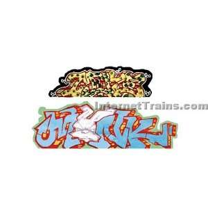   HO Scale Graffiti Decal Set #20 Monk/Muze (2 per pack) Toys & Games
