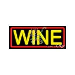  Wine Neon Sign 13 inch tall x 32 inch wide x 3.5 inch Deep inch 