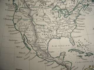c1830] SDUK Map America Texas in Mexico Antique Orig  