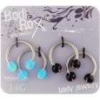 Bodi Rox 14G Murano Horseshoe Body Jewelry Pack