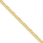 Jewelry Adviser chain bracelets 14k 7mm Flat Anchor Chain Length 24