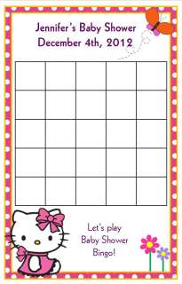 24 Hello Kitty Baby Shower Bingo Cards  