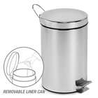 Polder Medium Garbage Can 3.2 Gallon   Stainless Steel PO 217214 by 