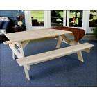 Fifthroom 70L x 32W Select Pine Economy Picnic Table with Attached 