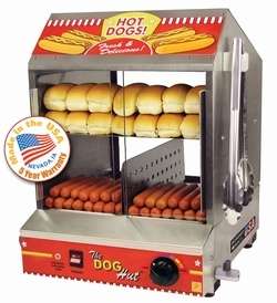Hot Dog Hut ~ Hot Dog Steamer and Merchandiser, Warmer  