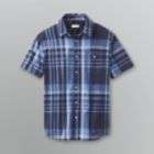 Route 66 Mens Plaid Tiered Pocket Short Sleeve Shirt