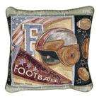 Simply Home History of Football Decorative Accent Throw Pillow 17 x 