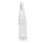 jewelry adviser charms sterling silver polished clock tower w spring