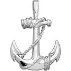 CleverEve CleverSilvers 14K White Gold Gents Anchor Pendant 5