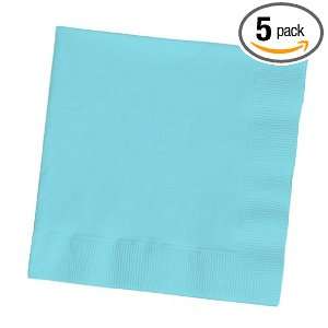Creative Converting Paper Napkins, 3 Ply Luncheon Size, Bermuda Blue 