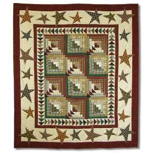  U Patchwork Theme Woodland Star and Geese Throw 50x60 