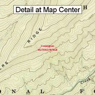  USGS Topographic Quadrangle Map   Covington, Virginia 