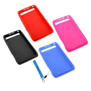  GTMax 4 x Silicone Soft Skin Cases (Black / Blue / Red / Hot 