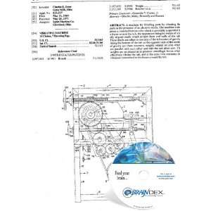  NEW Patent CD for VIBRATING MACHINE 
