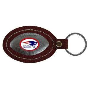  New England Patriots NFL Football Key Tag (Leather 