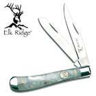 Folders Elk Ridge Trapper Knife   White Pearl Handle