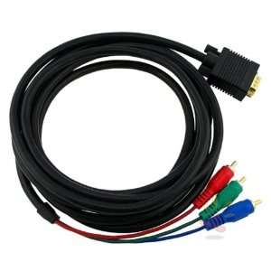  12FT Black VGA to RGB Component Cable