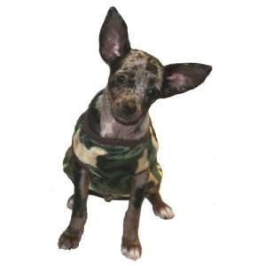    Camouflage Faux Fur Dog Tank Top, XL (17 28 lbs.)