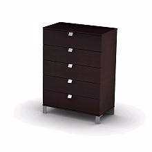  Shore Cakao Five Drawer Chest   Chocolate   South Shore Furniture 