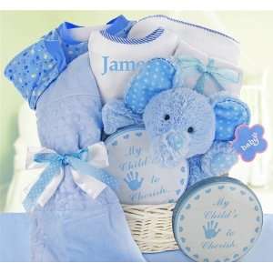  Minky Dots Baby Boy Gift Basket Toys & Games