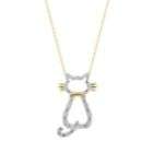   Avance Collection 18Kt Gold Over Sterling Silver 1/10Cttw Diamond Cat