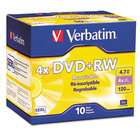 Quality Verbatim Verbatim 94839   DVD+RW Discs, 4.7GB, 4x, w/Jewel 
