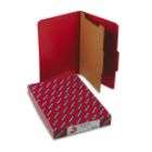 Smead 4 Section Folders, Pressboard, Legal, Bright Red