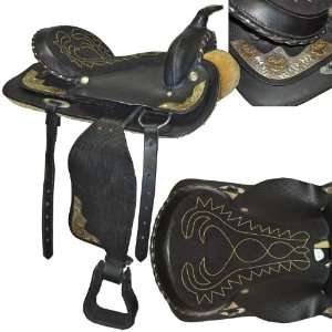  All Leather Western Saddle Patio, Lawn & Garden