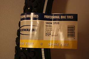 Pair Schwalbe Snow Stud HS 268 Studded Bike Tires (26x1.9 w/Kevlar 