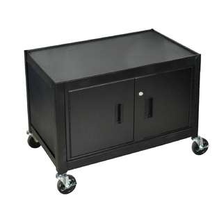 Wilson Black Mobile Metal Cabinet 29 In H W/ Electric Black at  