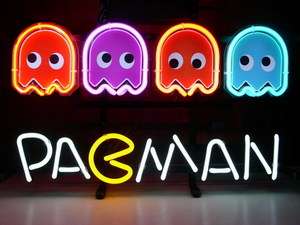 New PACMAN Ghost Neon Light Sign Gift ARCADE Sign Pub Home Bar Sign 